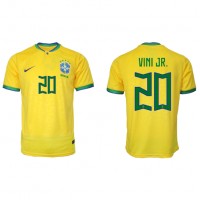 Brazil Vinicius Junior #20 Replica Home Shirt World Cup 2022 Short Sleeve